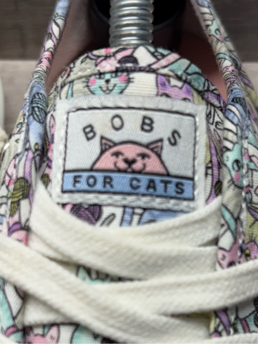 Skechers BOBS B Cute Knitting Hearts Cat Shoes Women’s 8 Memory Foam 114094 - Picture 4 of 8